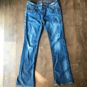 Rock revival boot cut distressed jeans size 30